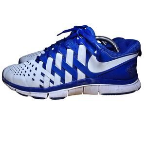 Nike Men's Training Lunar Woven Leather Trainers 579811-402 Blue/White Size 10